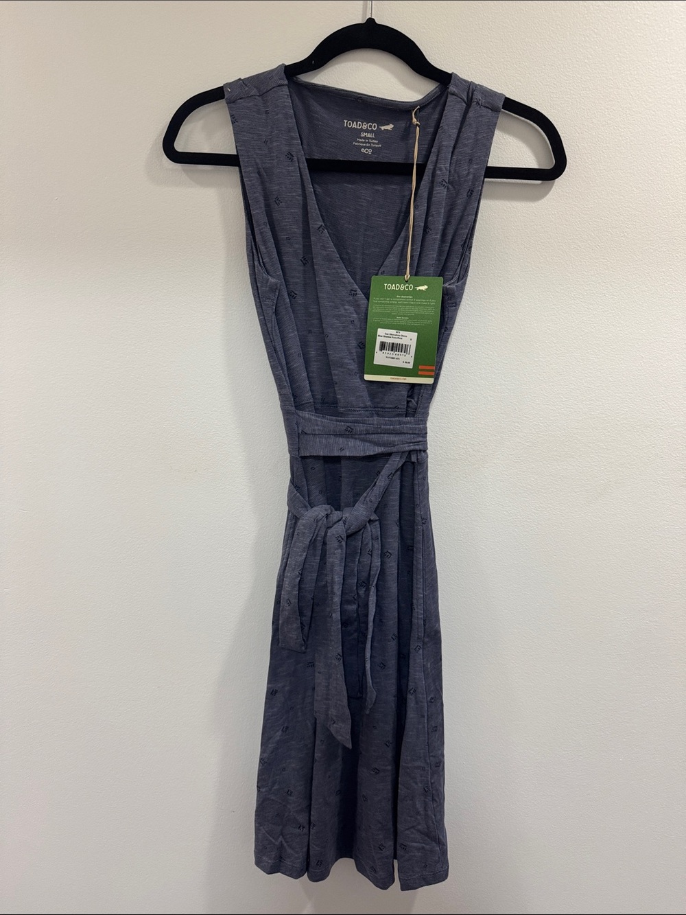 Toad&Co Wrap-Style Midi Dress in Slate Blue